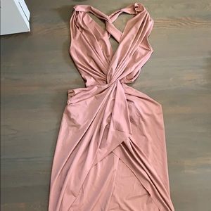 Dusty Rose Cut Out Midi